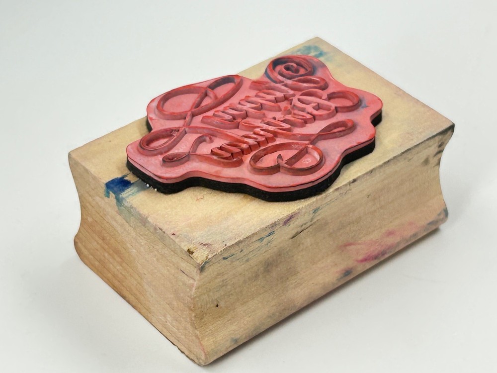 Handmade Rubber Stamp Love Is Patient Card Making Tool
