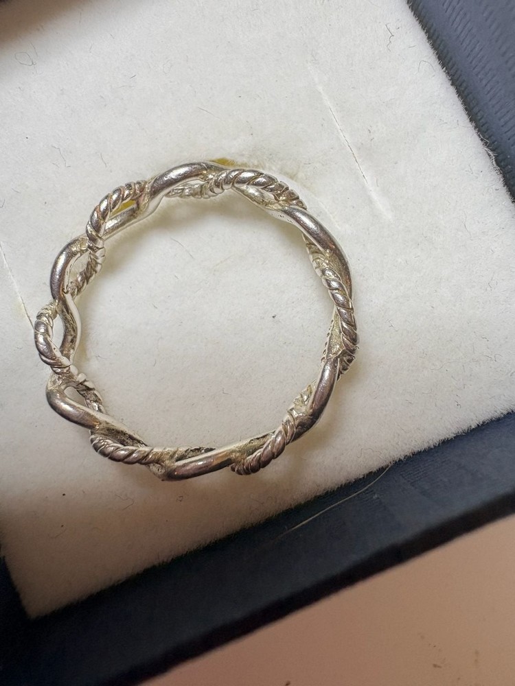 Hiho Silver Sterling Silver Intertwined Snaffle Bit Ring