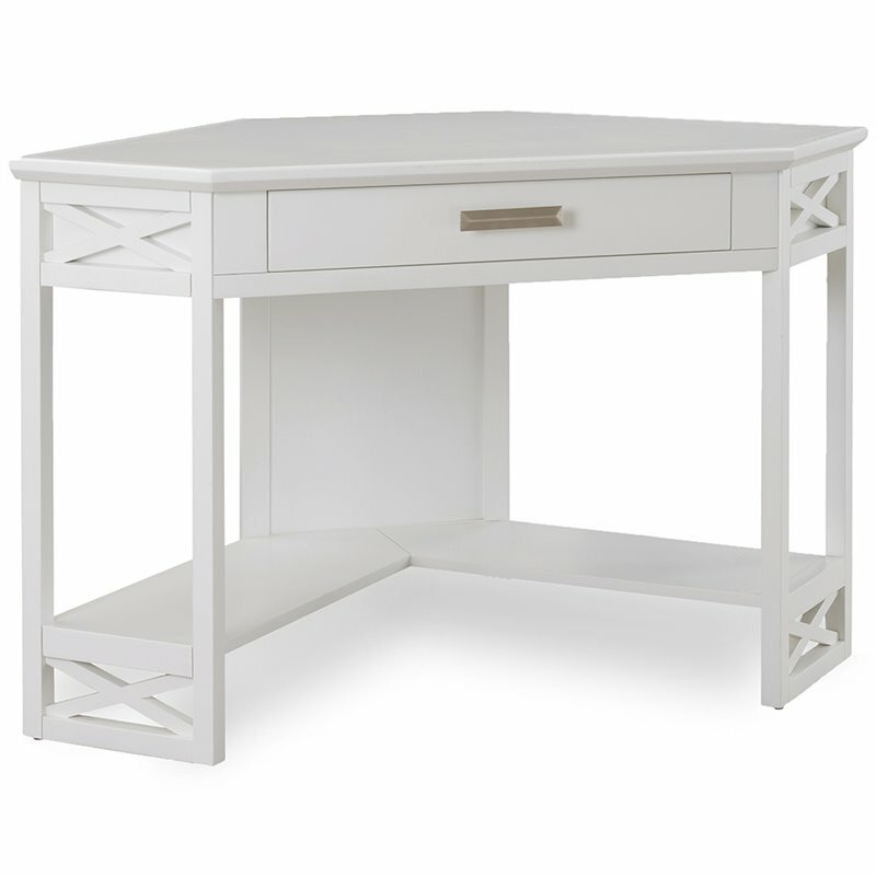 Leick Corner Computer Desk in White