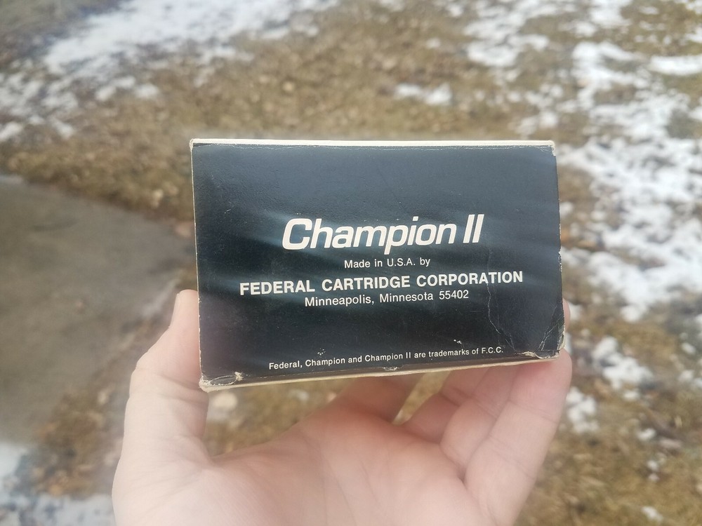 Empty Vintage Federal Champion II Target Load Shotgun Shells Shell Box