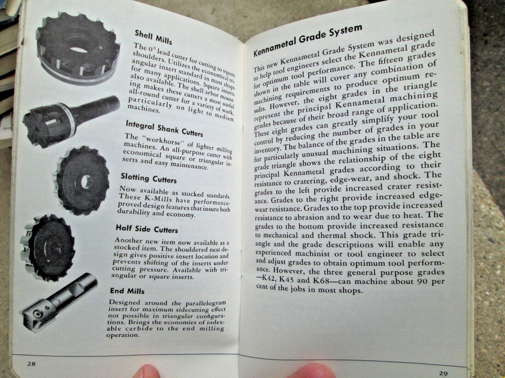 Kennametal Tool Application Handbook No. 10 1960's