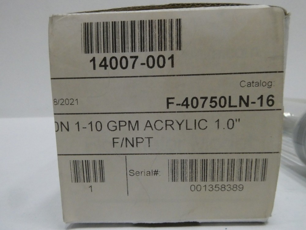 Blue White F410 Variable Area Flow Meter 1in 1-10gpm