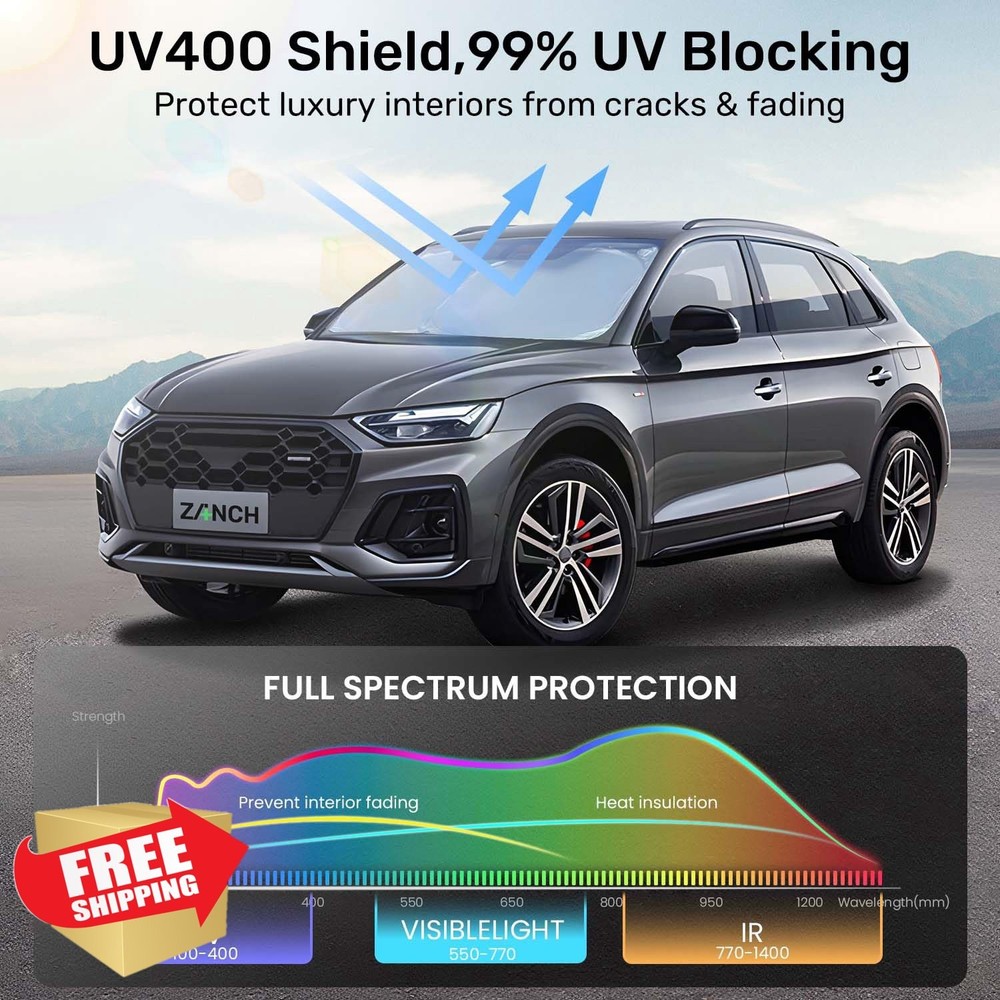 Zanch Windshield Sun Shade UV Protection Foldable