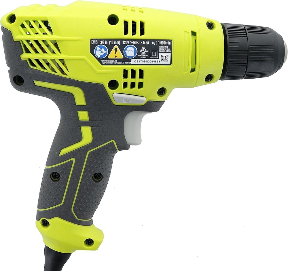 Ryobi D43K Variable Speed Drill With Keyless 3/8" Chuck & Tool Bag