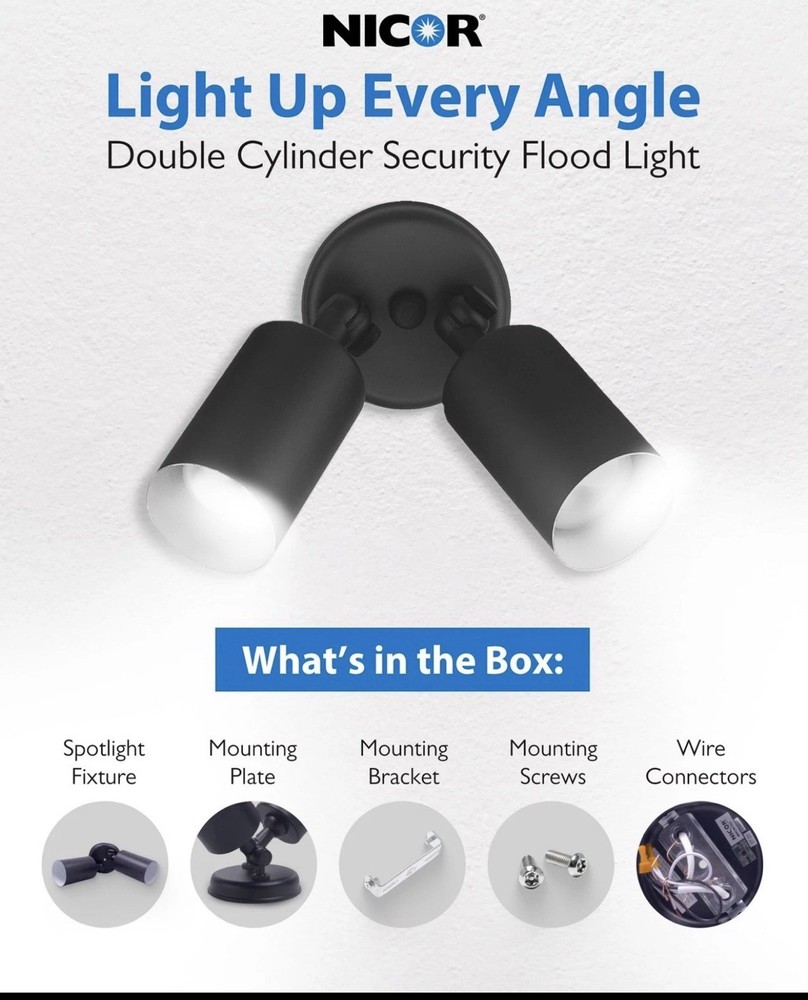 Lighting 50w Black Double Cylinder Adjustable Security Flood Light (11521)