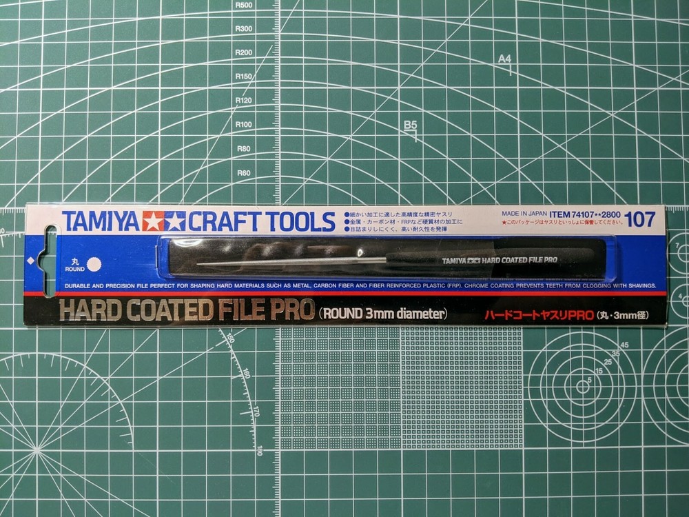 Tamiya Craft Tools Hard Coated File PRO (Round 3mm Diameter) 74107