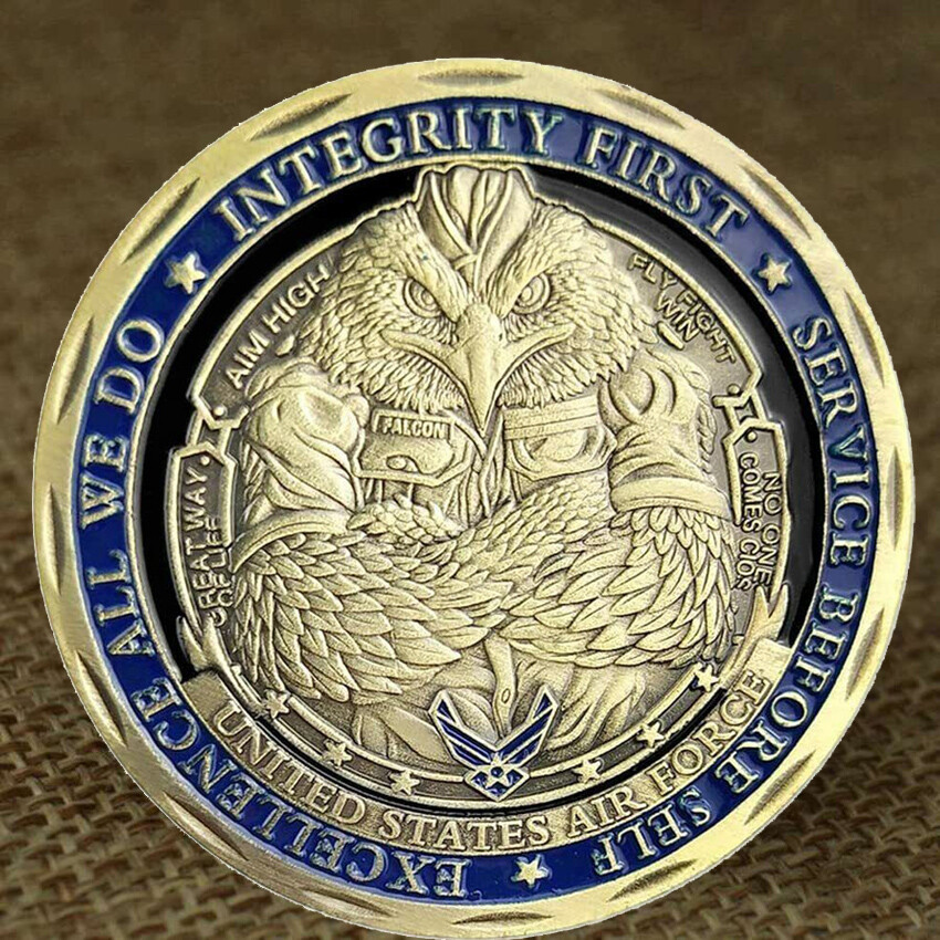 Collection Challenge Coin U.S.AF Core Values Air Force Military Keepsake