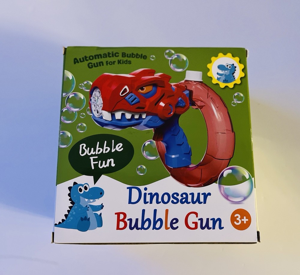 Bubble Fun Dinosaur Automatic Bubble Gun Toy for Kids 3+ Years