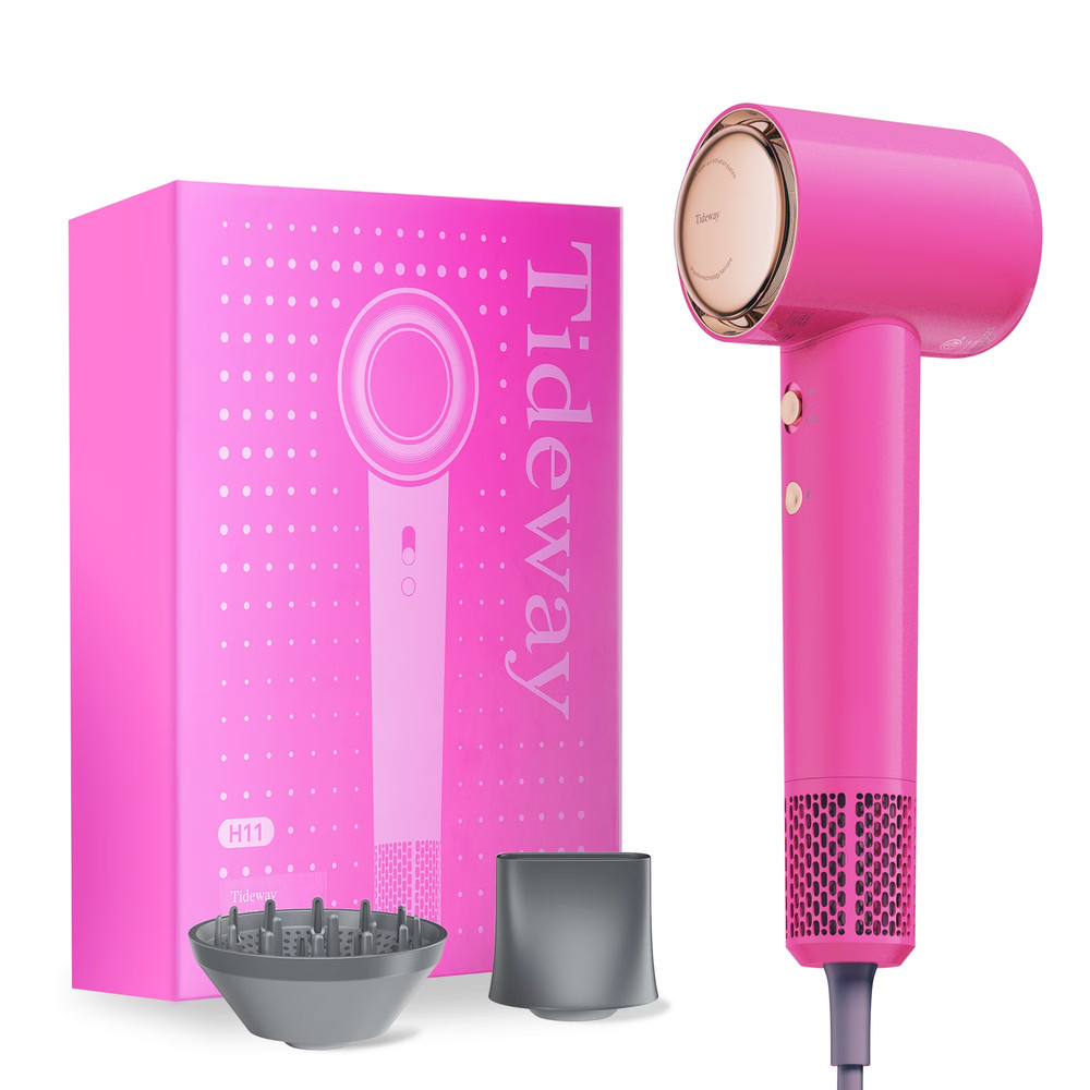 Tideway H11 Hair Dryer with Diffuser, Pink