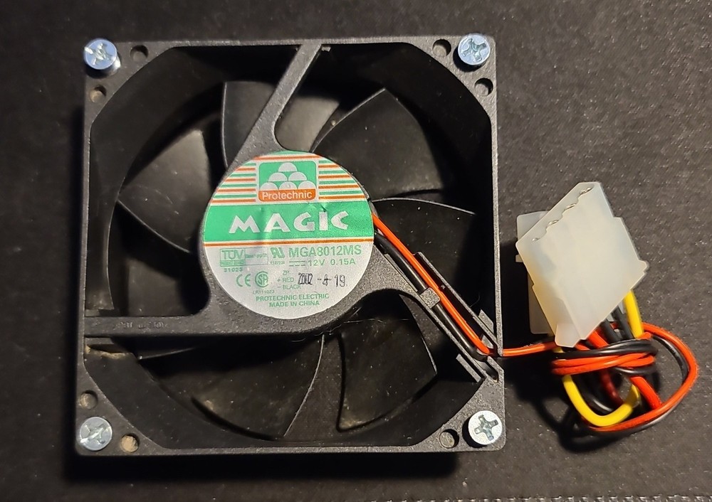 Magic Protechnic Case Fan w Screws MGA8012MS Molex 2 Wire