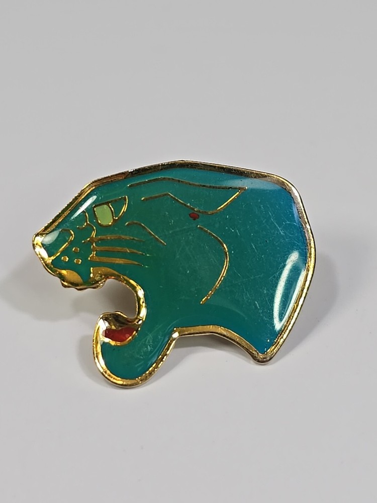 Blue Panther Head Lapel Pin