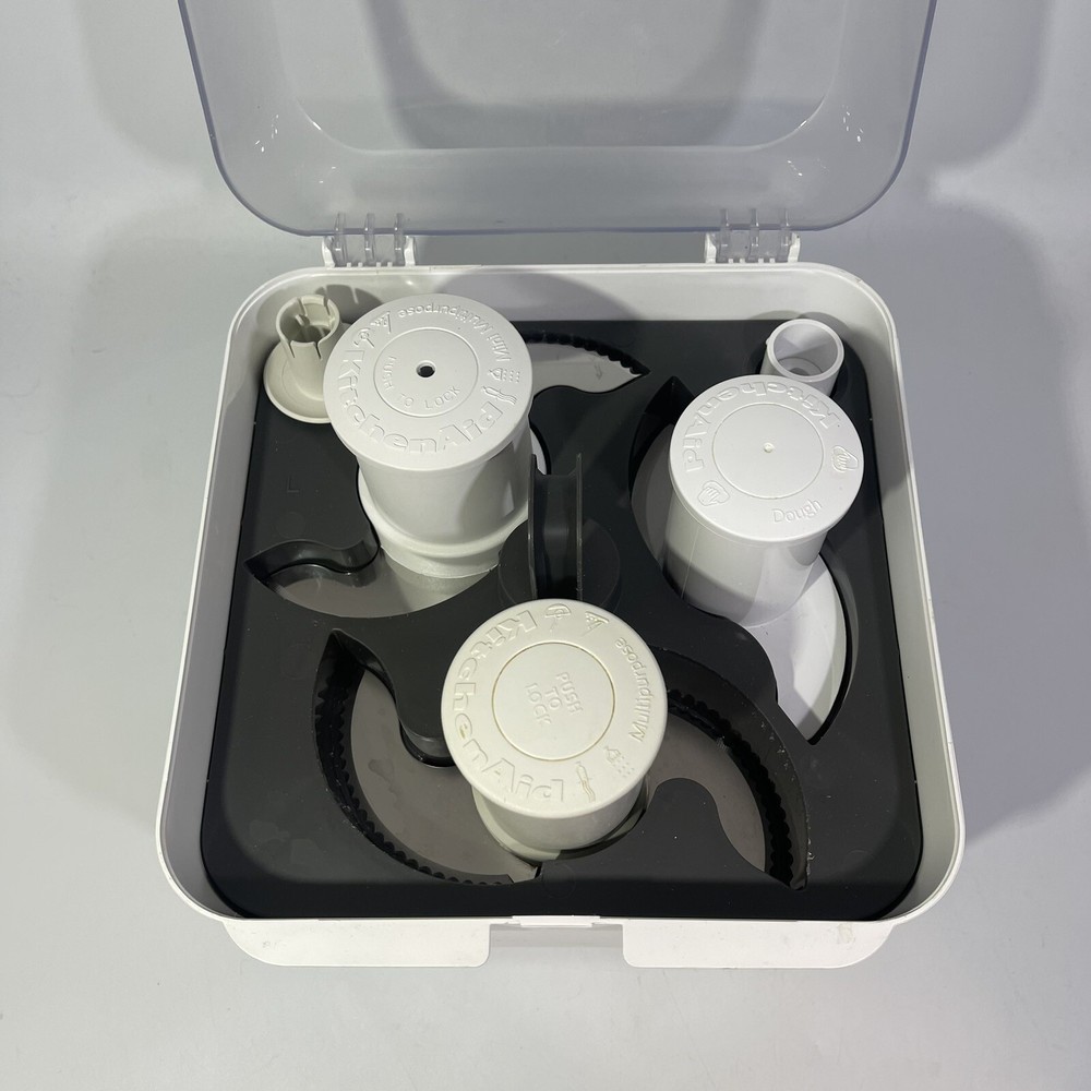 KitchenAid Food Processor Attachments Blades Discs Storage Case 7 Pieces 523572