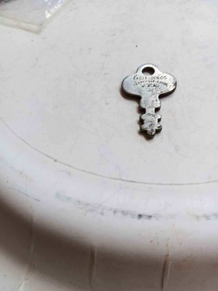 Antique Tiny Eagle Lock Co. Key. Very Old , Very Tiny.