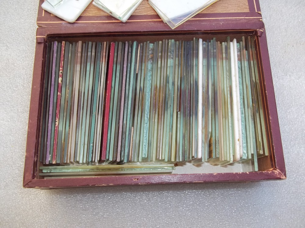 Antique Victorian Glass Microscope Slides