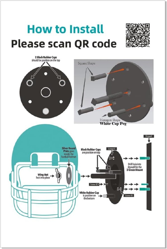 Hidden Floating Football Helmet Wall Mount Display Floating Hover