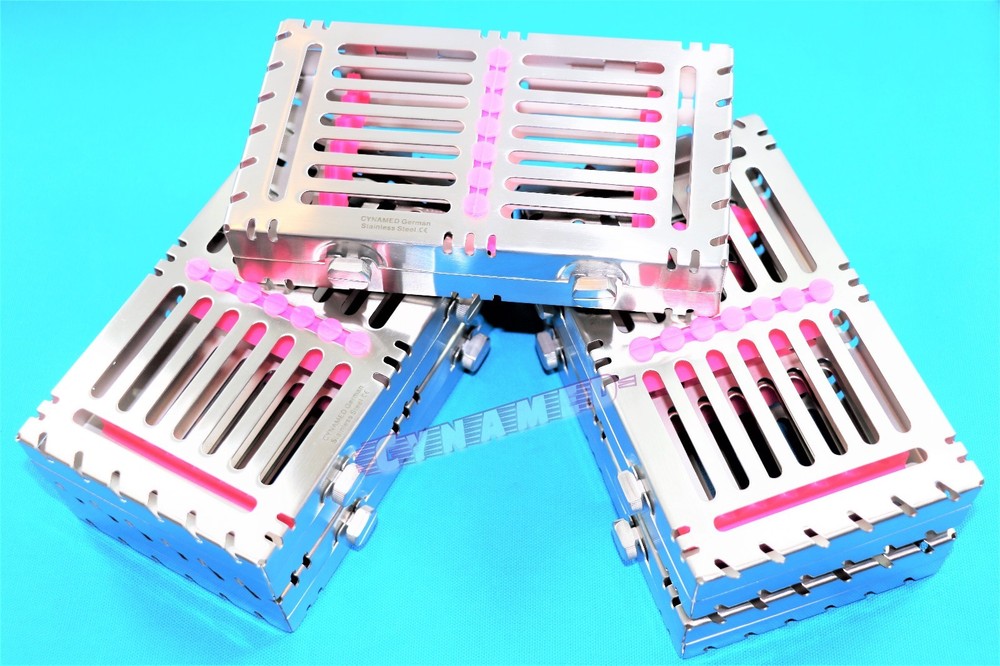 5PCS DETACHABLE STERILIZATION CASSETTE RACK FOR 7 INSTRUMENTS WITH DOUBLE BUTTON
