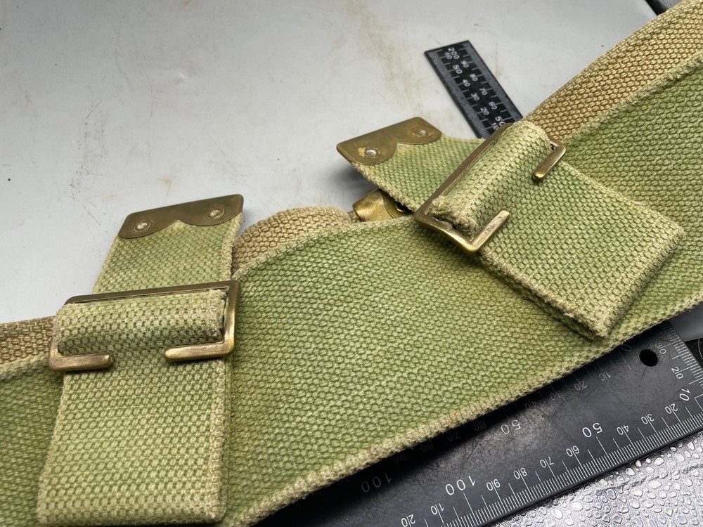Original WW1 British Army 1908 Pattern Webbing Belt - 1928 Dated 38" Waist