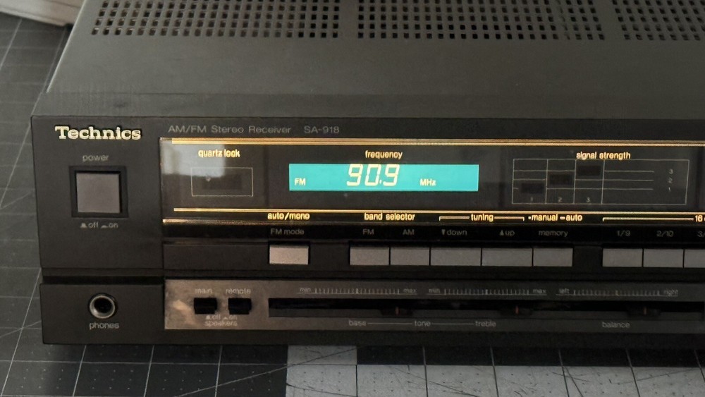 Technics SA-918 AM/FM Phono AUX Stereo Receiver Left Channel is Weak Read Please