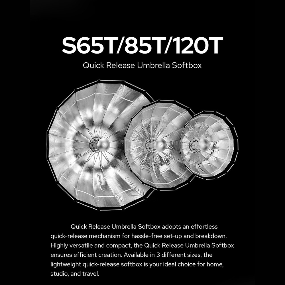 Godox S85T Quick Release Umbrella Softbox with Standard Bowen Mount & Diffusers