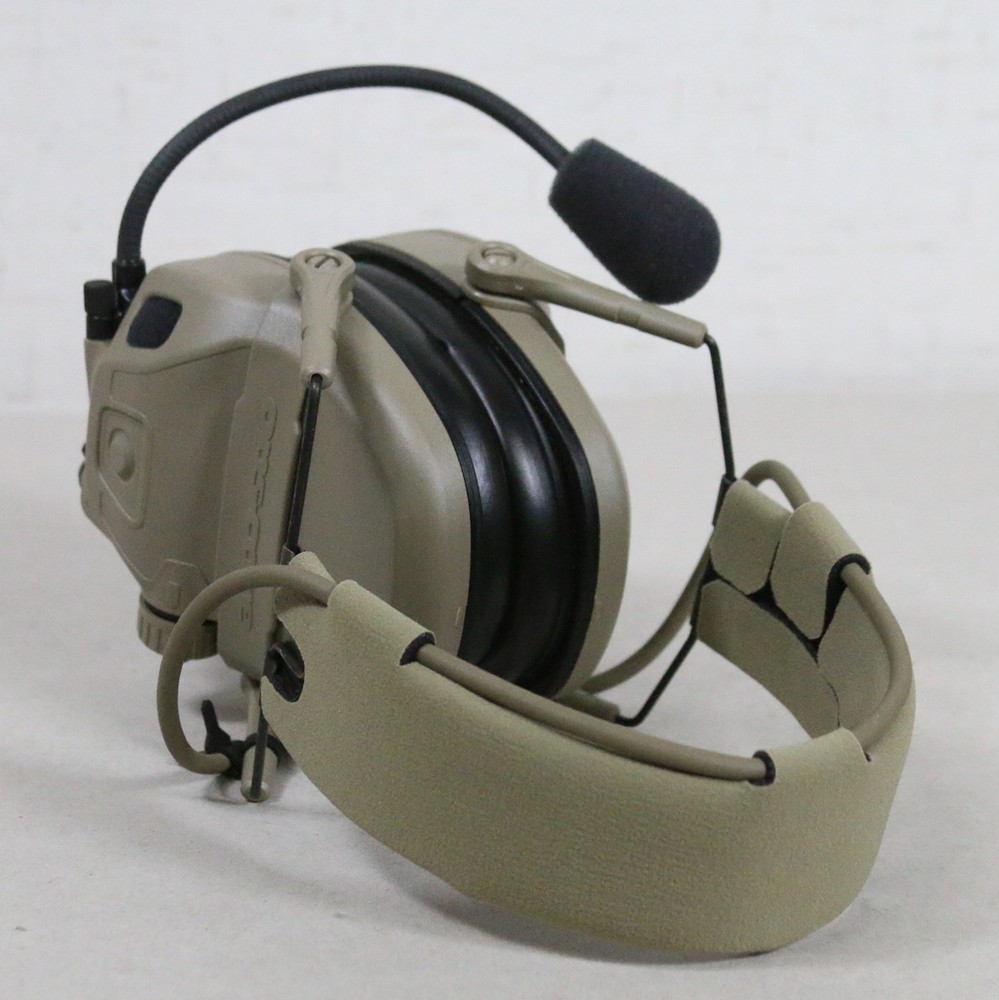 NEW OPEN Ops-Core AMP Communication Headset NFMI Connectorized Tan 499 w/ Mic