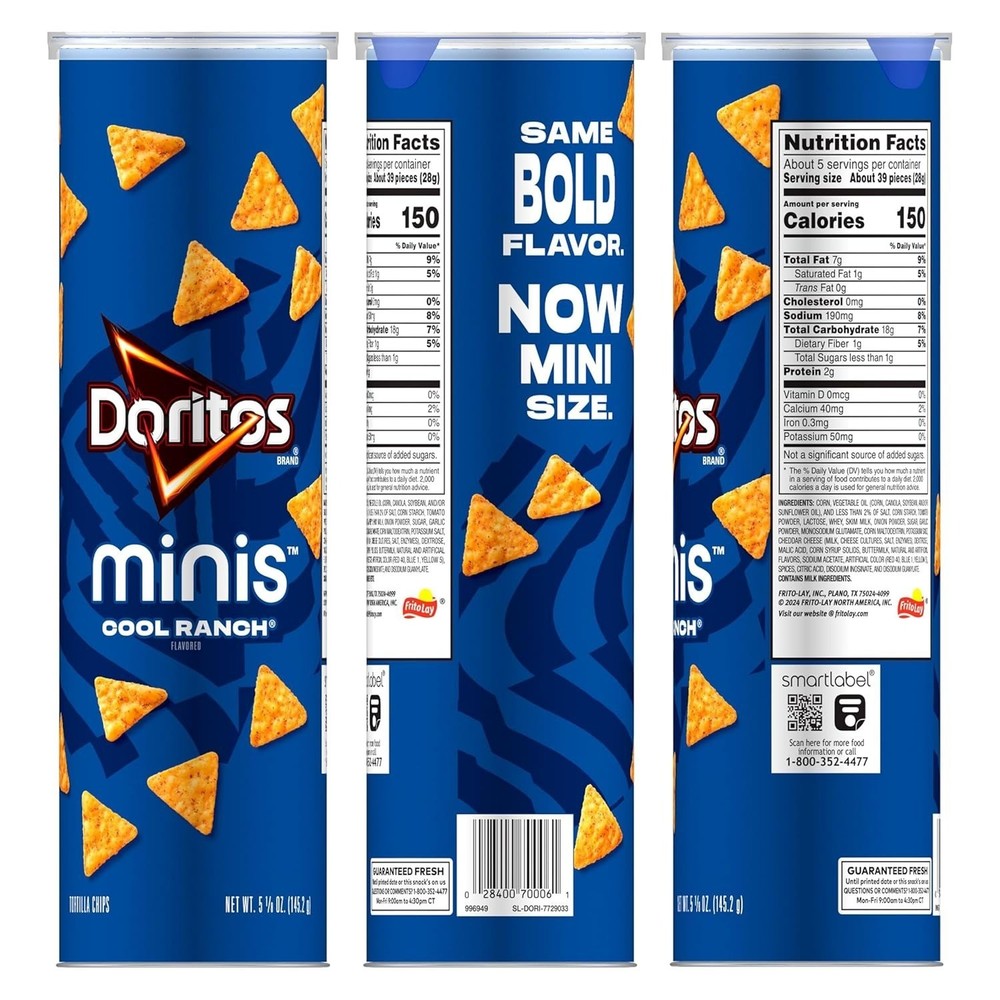 Doritos, Minis Cool Ranch, 5.12 Ounce