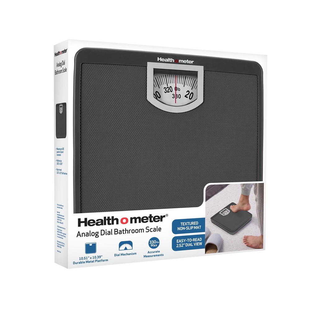 Compact Dial Bathroom Scale, 330 lb. Capacity, Sturdy Metal Platform