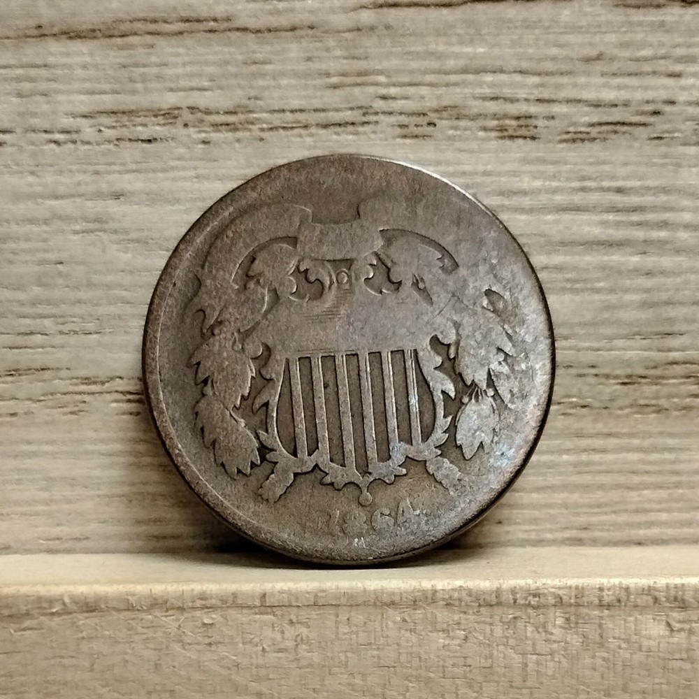 1864 2 Cent Piece US Coin