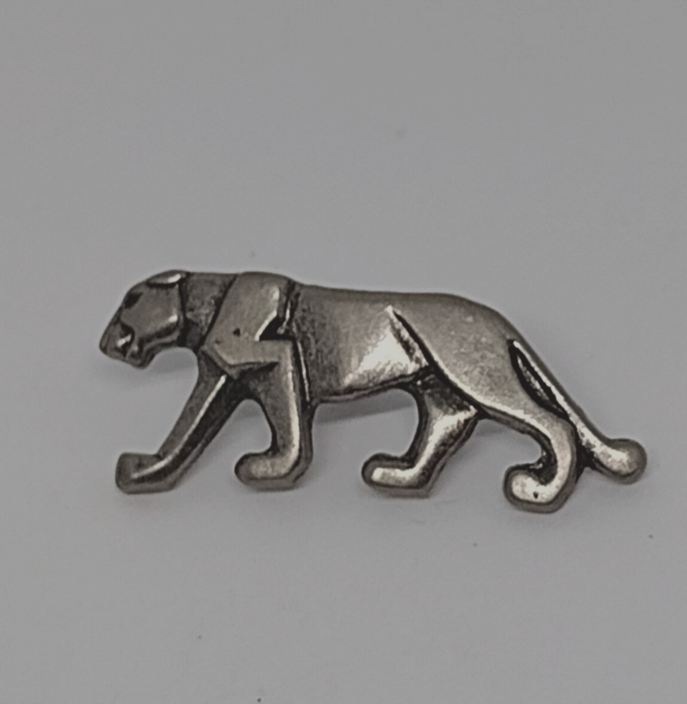 Gray Wild Cat Figure Lapel Pin