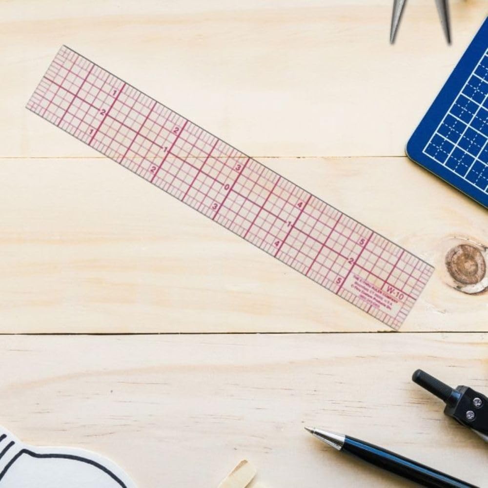 6" Pink Engineers' Protractor Ruler - Easy Readings for Accurate Measurement