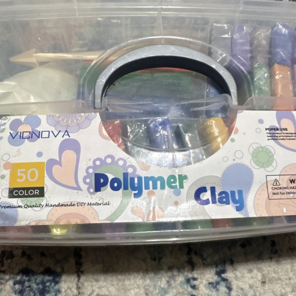 VICNOVA Polymer Clay Set 50 Colors with Sculpting Tools Multicolor