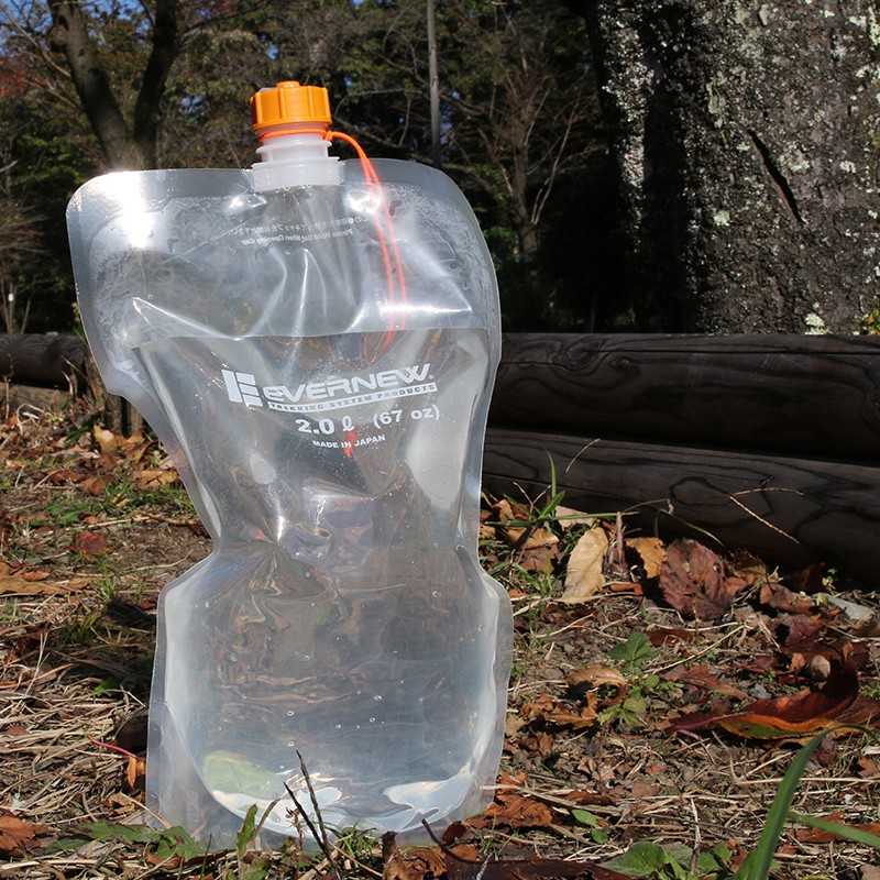 Evernew Water Carry System, 2000ml, Shock Cord, 3-Layer Polyethylene