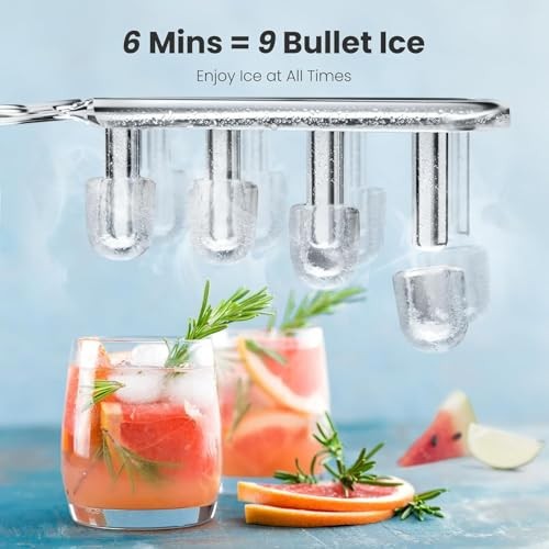 KISMILE ICE MAKERS COUNTERTOP WITH CARRY HANDLE - BLACK