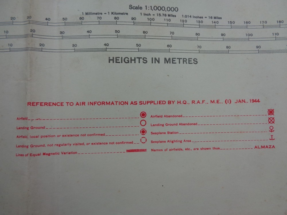 WW2 "RESTRICTED" British map of "CAIRO" (WING COMMANDER, DFC & BAR)