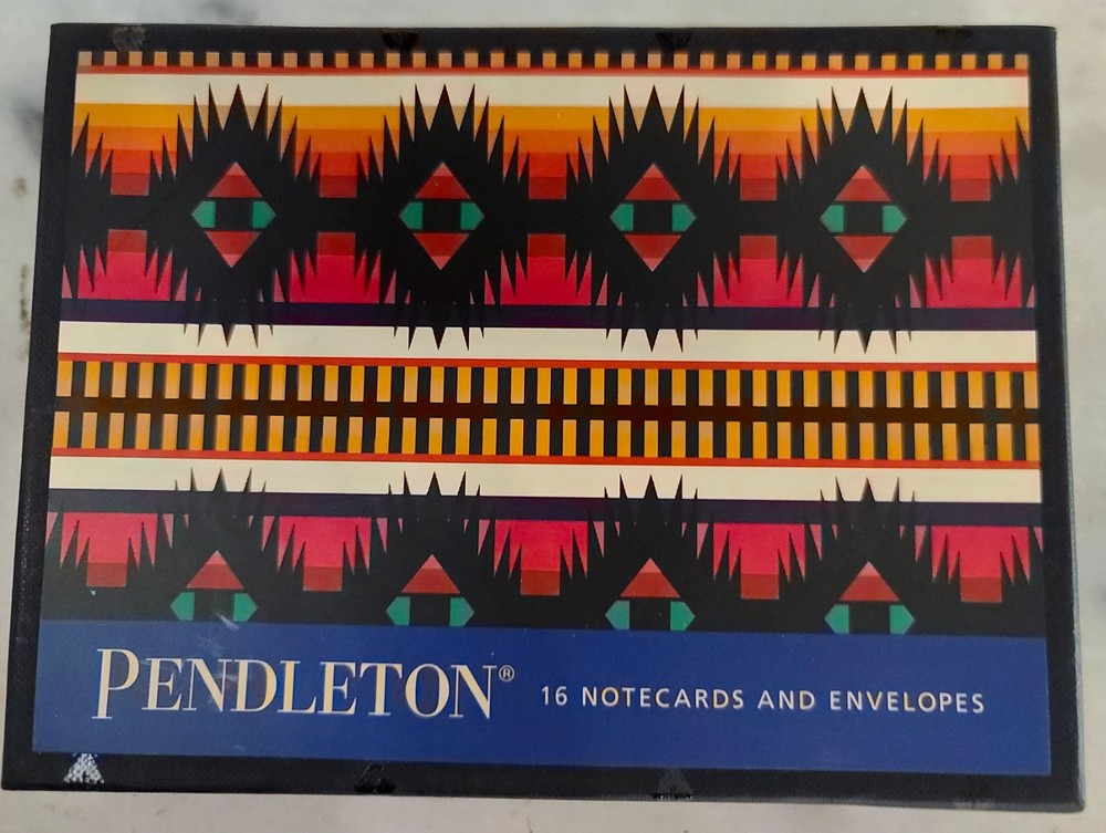 Pendleton 15 Notecards & Envelopes Box Set Geometric Blanket designs