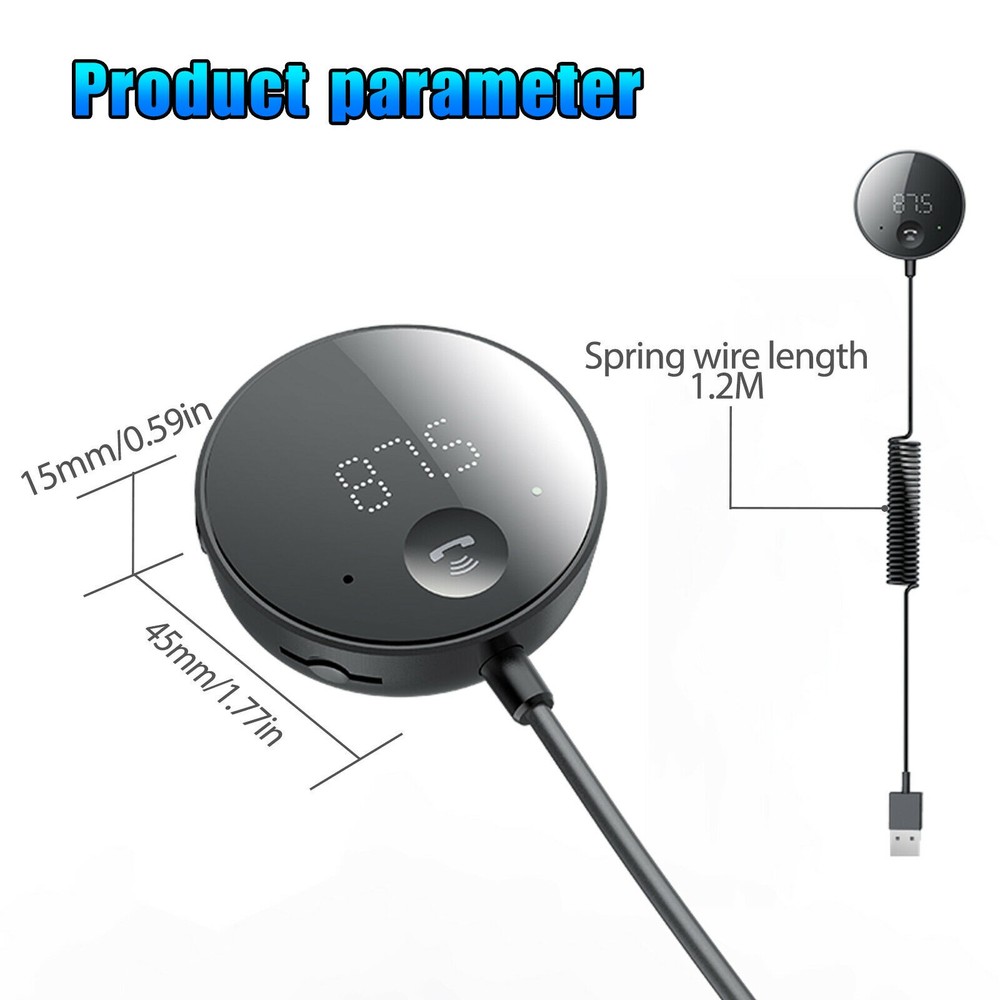 Plug&Play USB Bluetooth Wireless Car FM Transmitter Aux Stereo Audio Receiver A