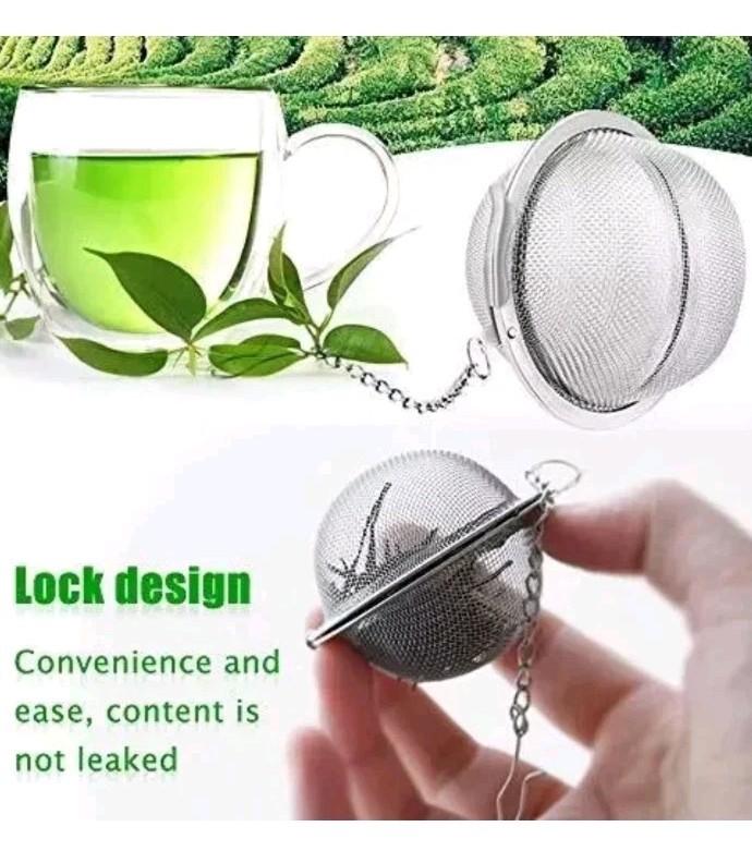 1 X Stainless Steel Mesh Tea Infuser Diffuser Strainer Steeper W/silver Tool