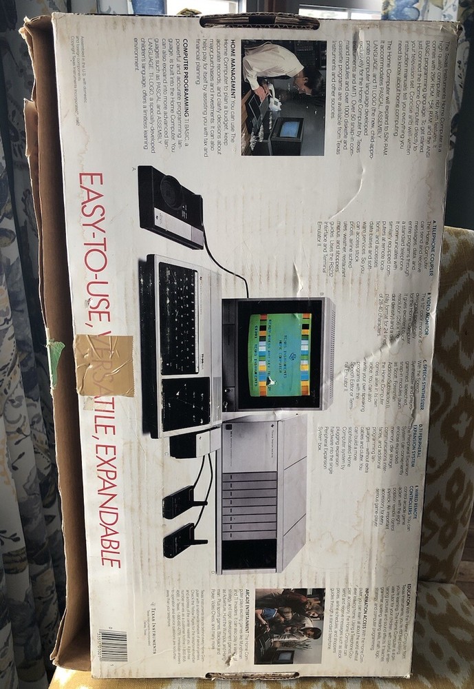 Vintage Texas Instruments TI-99/4A Home Computer System With Cords Tested Works