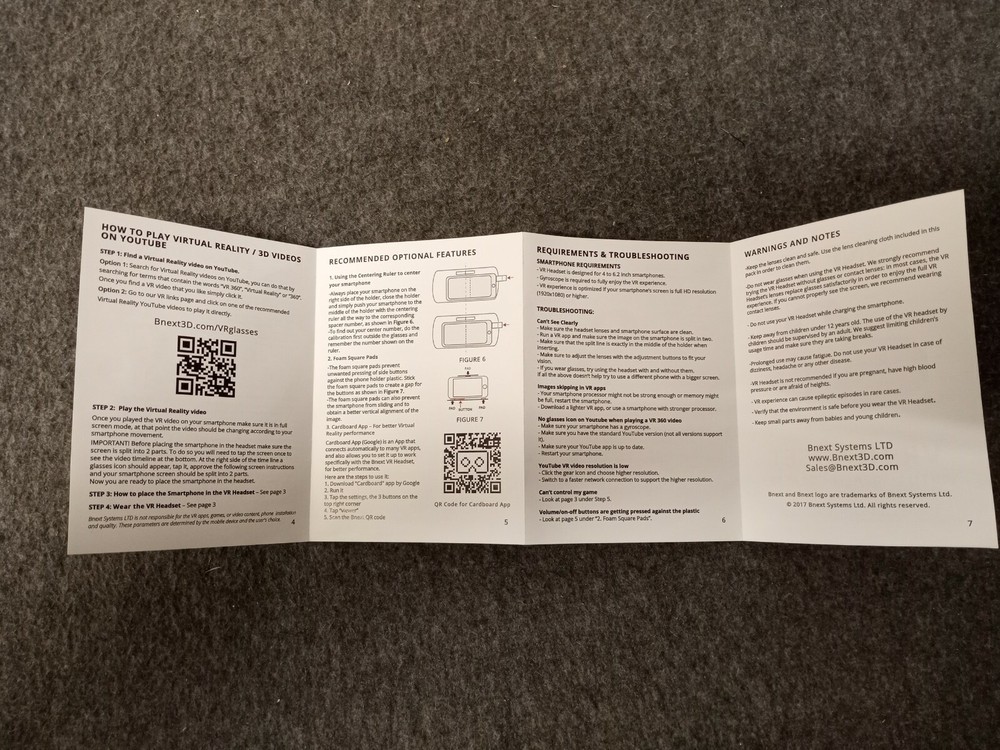 BNEXT VR Headset Compatible with iPhone & Android Phone (Blue)