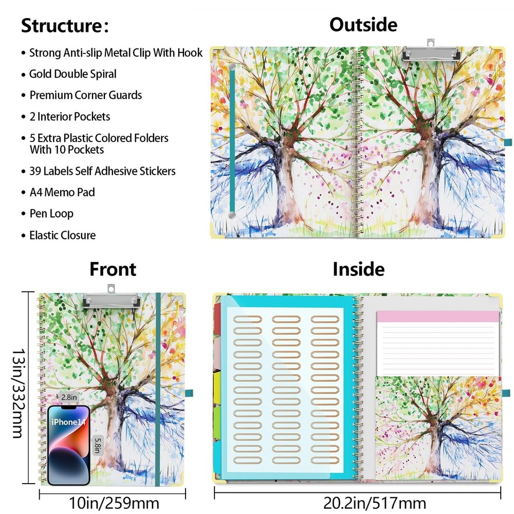 Clipboard Folder with Notepad Refillable Lined for Letter Size (11" x 8.5"), ...