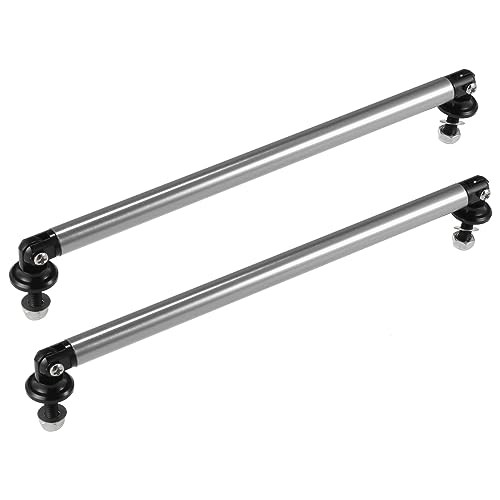 2pcs 200mm 7.87" Splitter Support Rods Adjustable Front Rear Silver Tone