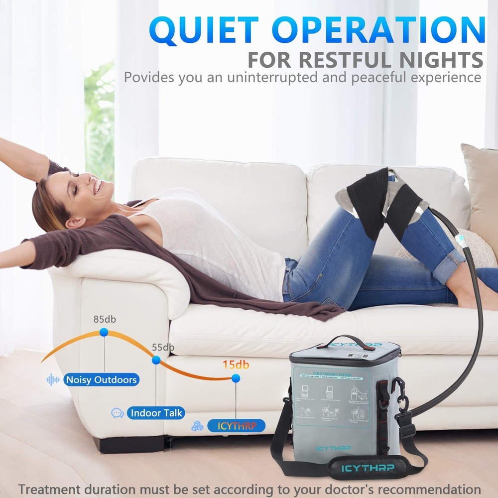 Cold Therapy Machine with Programmable Timer, Portable Ice Machine for Knee A...