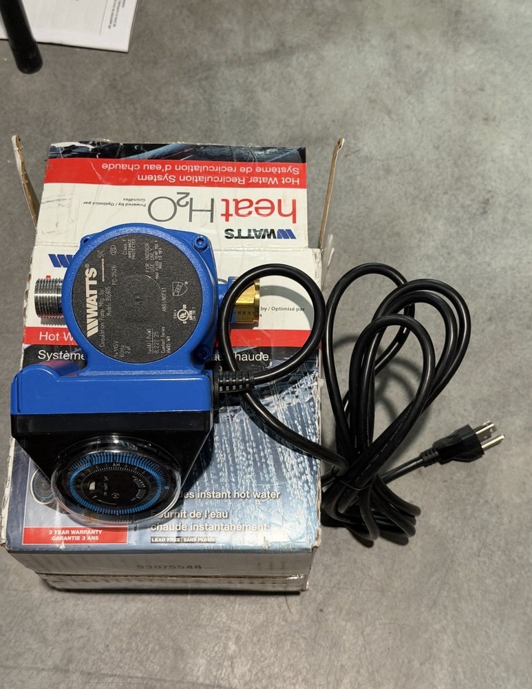 Watts Hot Water Recirculation System, heat H2O, 24 Hr Programmable Timer