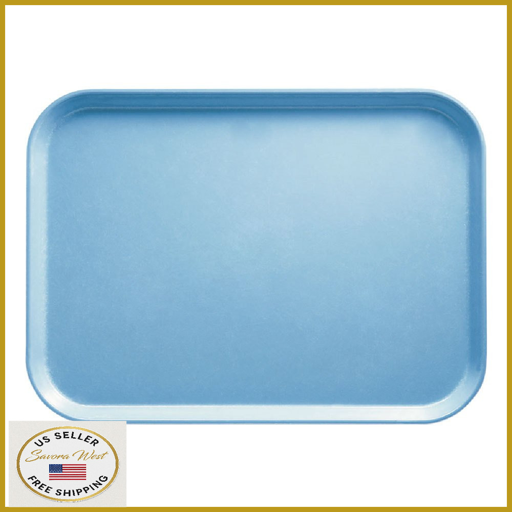 Cambro Camtray 14x18 Rectangular Serving Tray, Robin Egg Blue, NSF