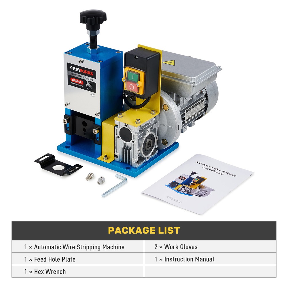 CREWORKS Wire Stripping Machine Copper Cable Peeling Stripper Metal Recycle Tool