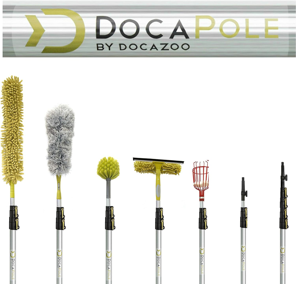 Telescoping Extension Pole Light Bulb Changer Paint Roller Duster Pole Cleaning