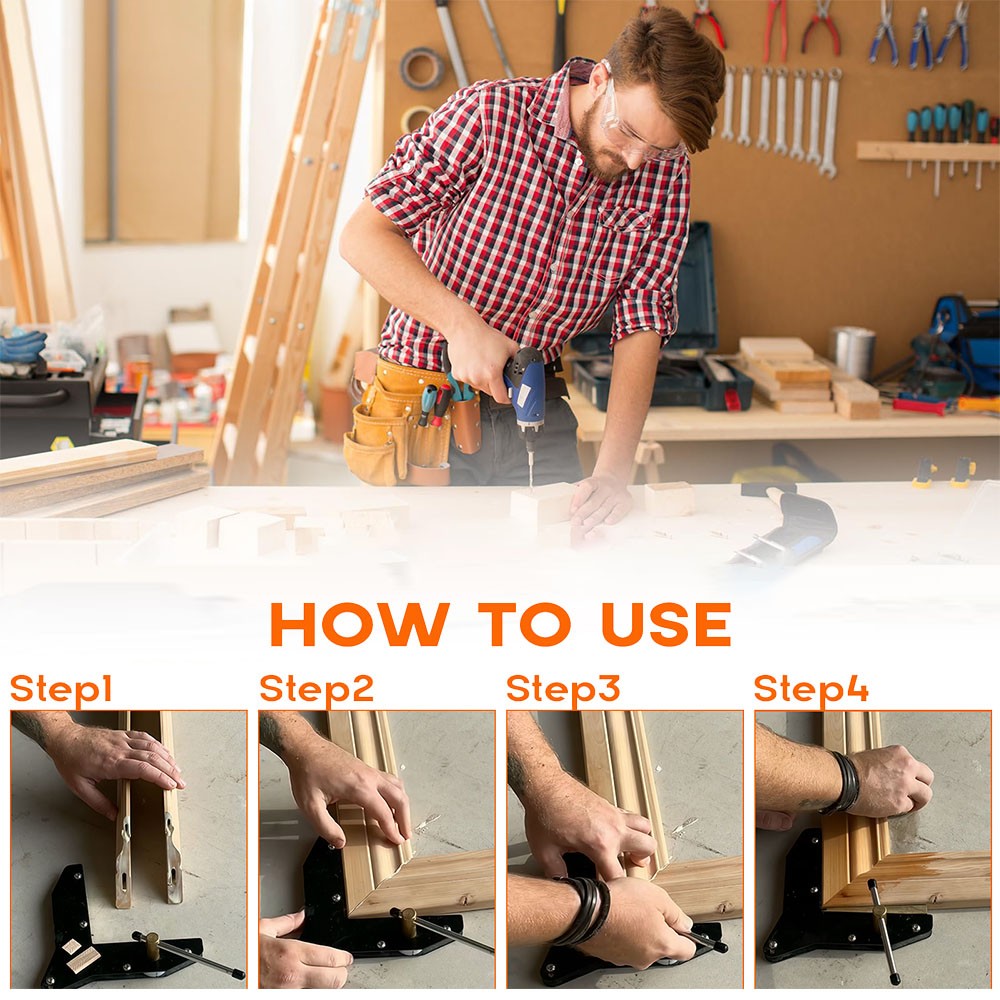 Miter Max Corner Clamp for Woodworking Making Window Door Casing