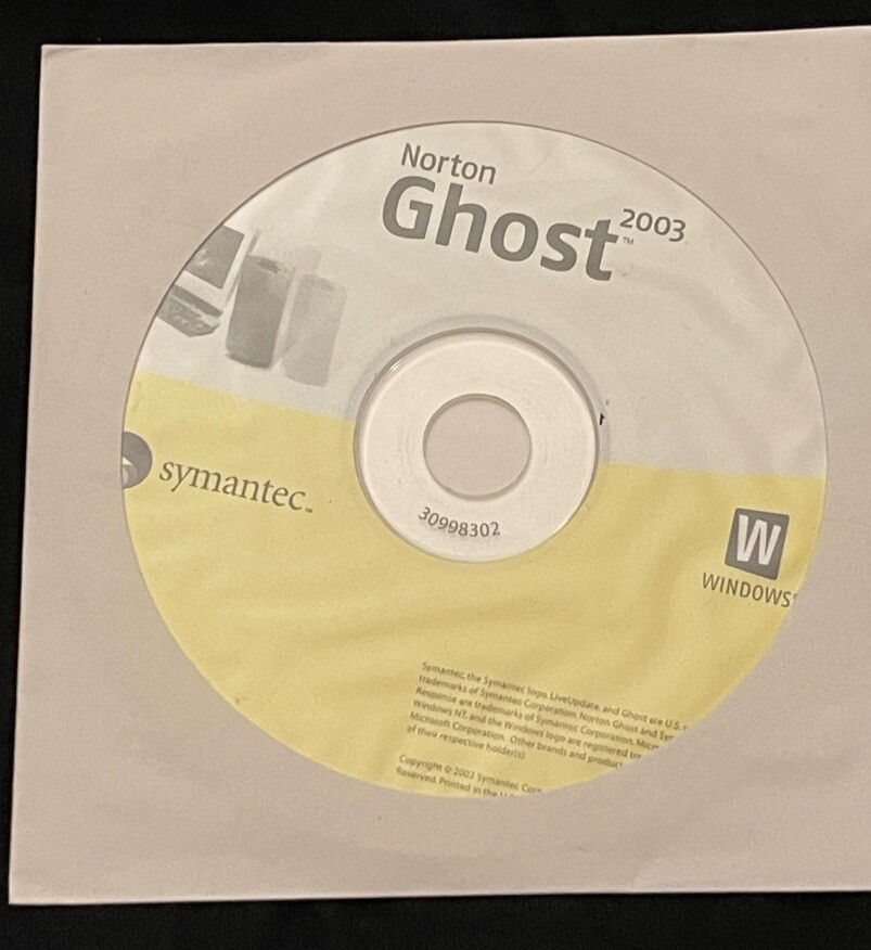 Norton Ghost 2003 for Windows CD-ROM Sealed