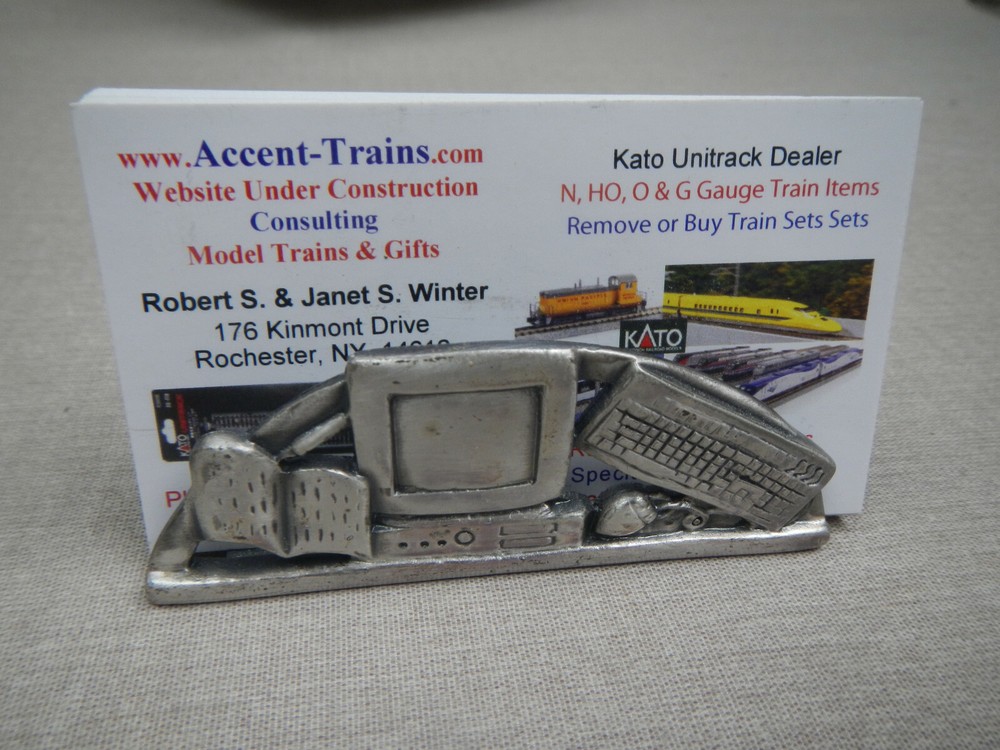 Computer Business Card Holder - Aluminum
