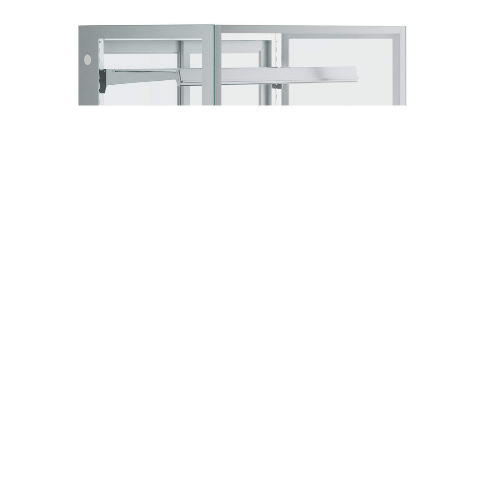 735 3/8" Square Glass White Refrigerated Bakery Display Case