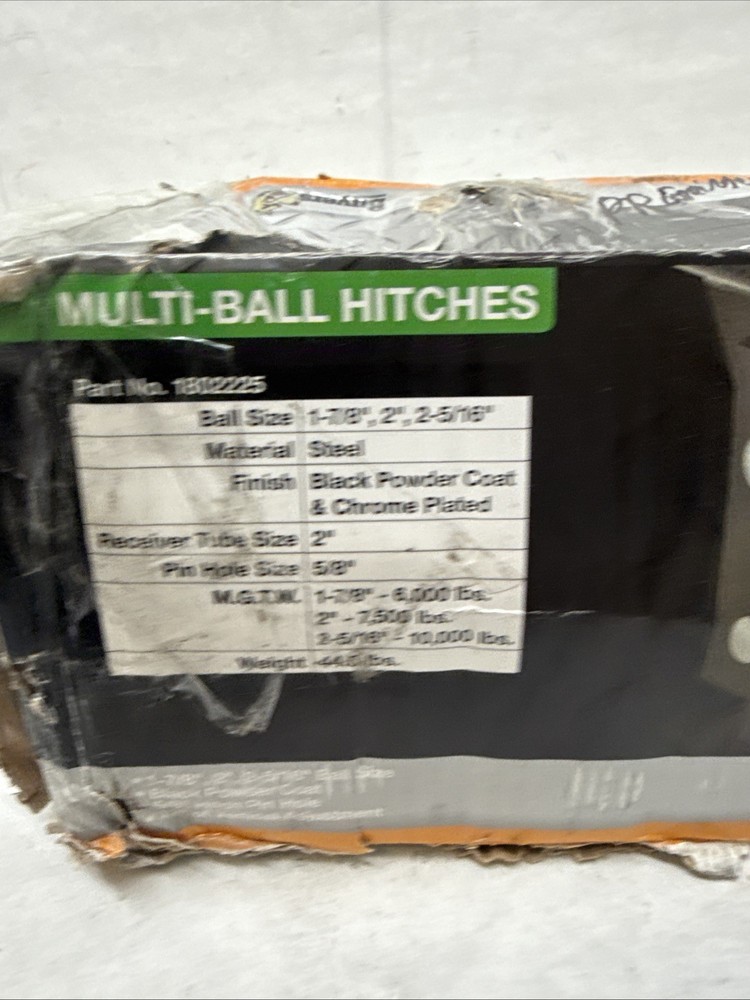 1802225 Adjustable Tri-Ball Hitch Solid Shank Chrome Balls US